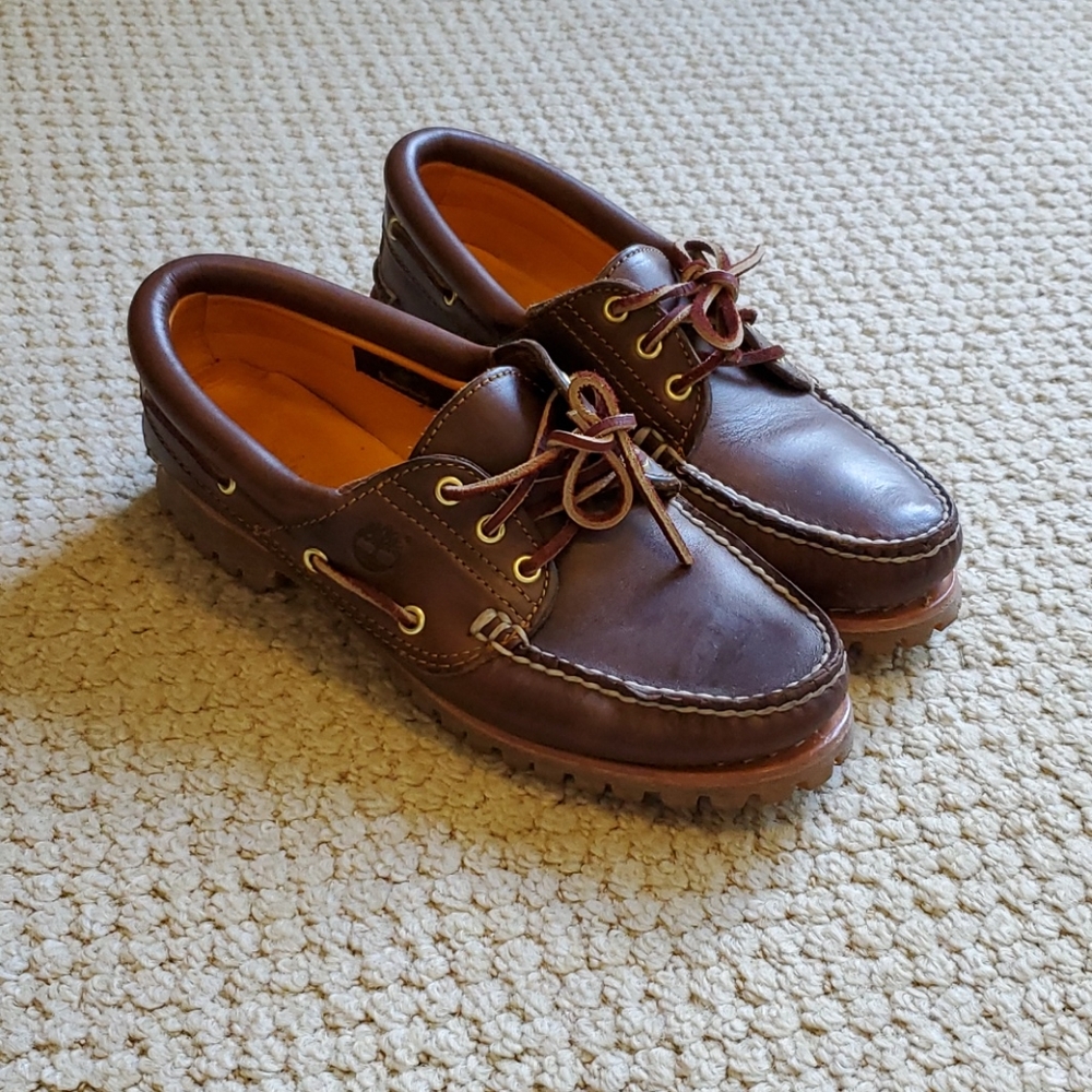 Timberland 3 Eye Brown Leather Classic Platform Lug Boots - US Women's 9.5